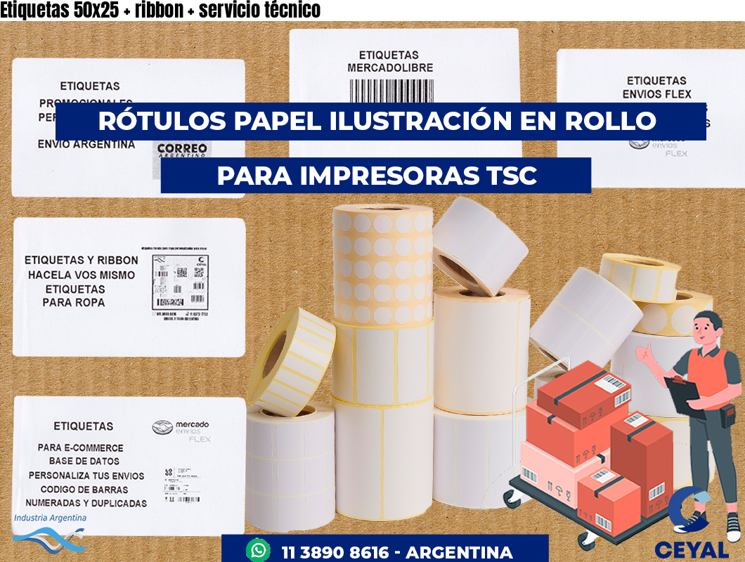 Etiquetas 50x25   ribbon   servicio técnico