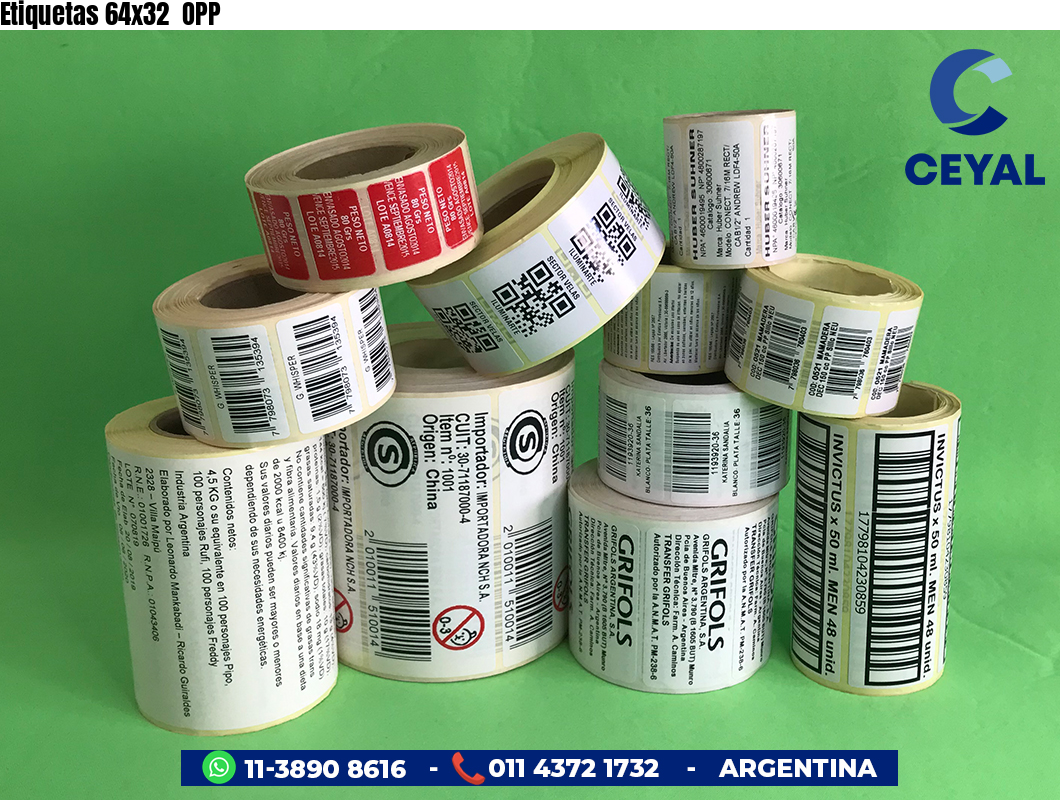 Etiquetas 64x32 OPP