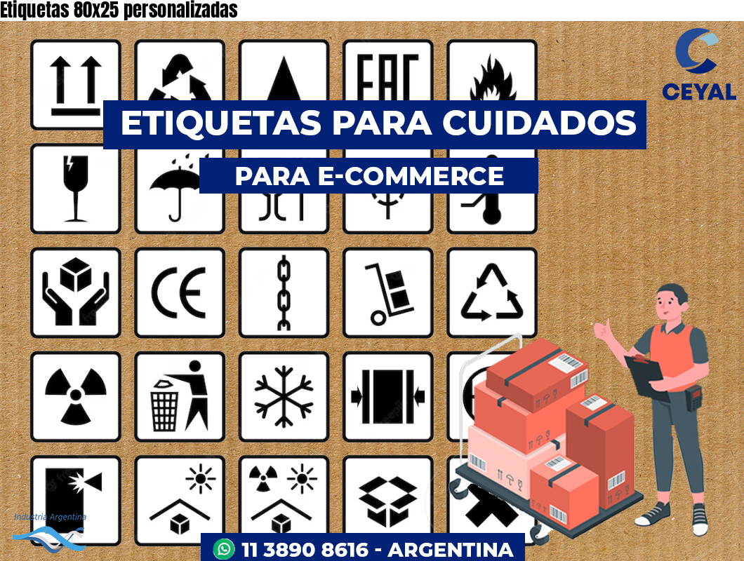 Etiquetas 80x25 personalizadas