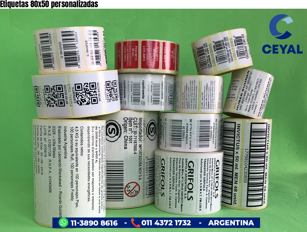 Etiquetas 80x50 personalizadas