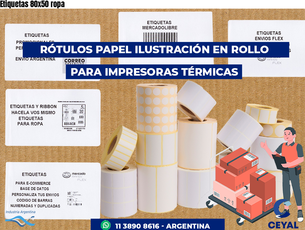 Etiquetas 80x50 ropa
