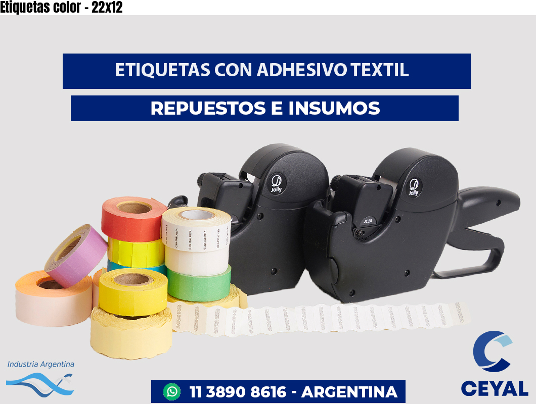 Etiquetas color - 22x12