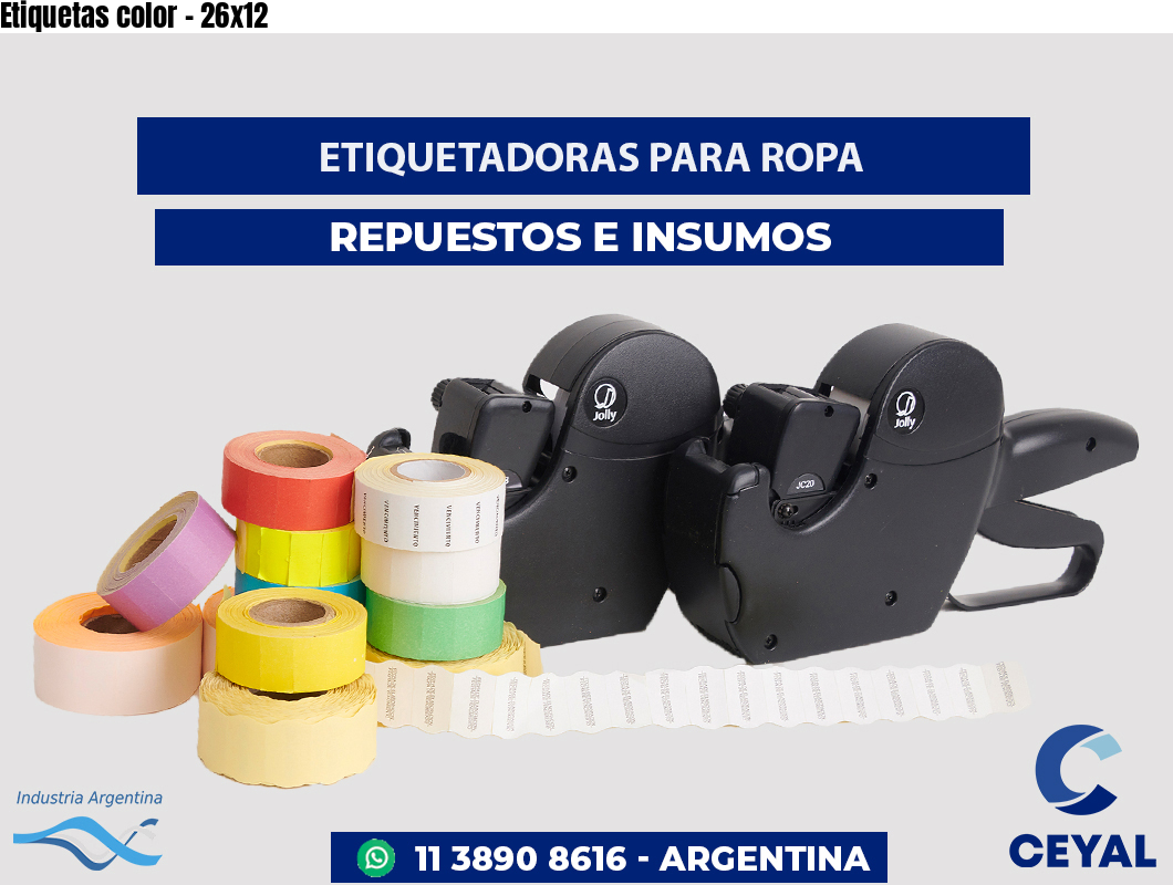 Etiquetas color - 26x12