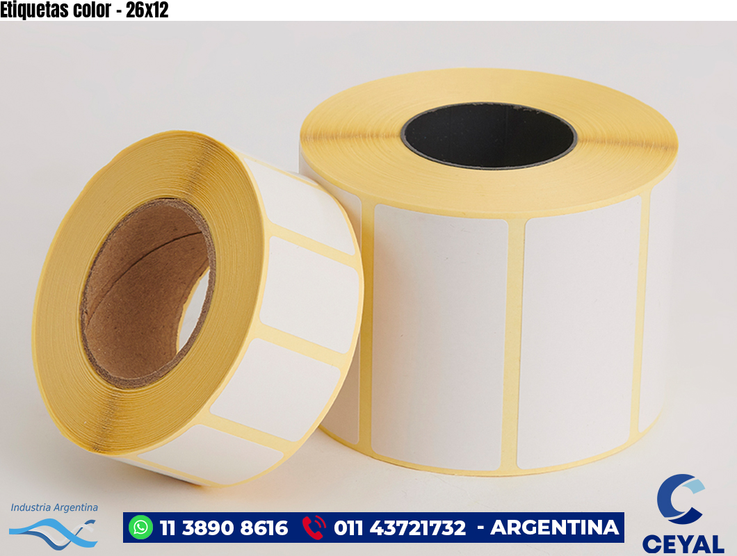 Etiquetas color - 26x12