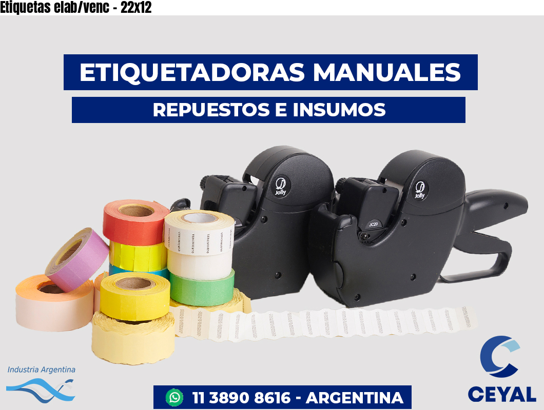 Etiquetas elab/venc - 22x12