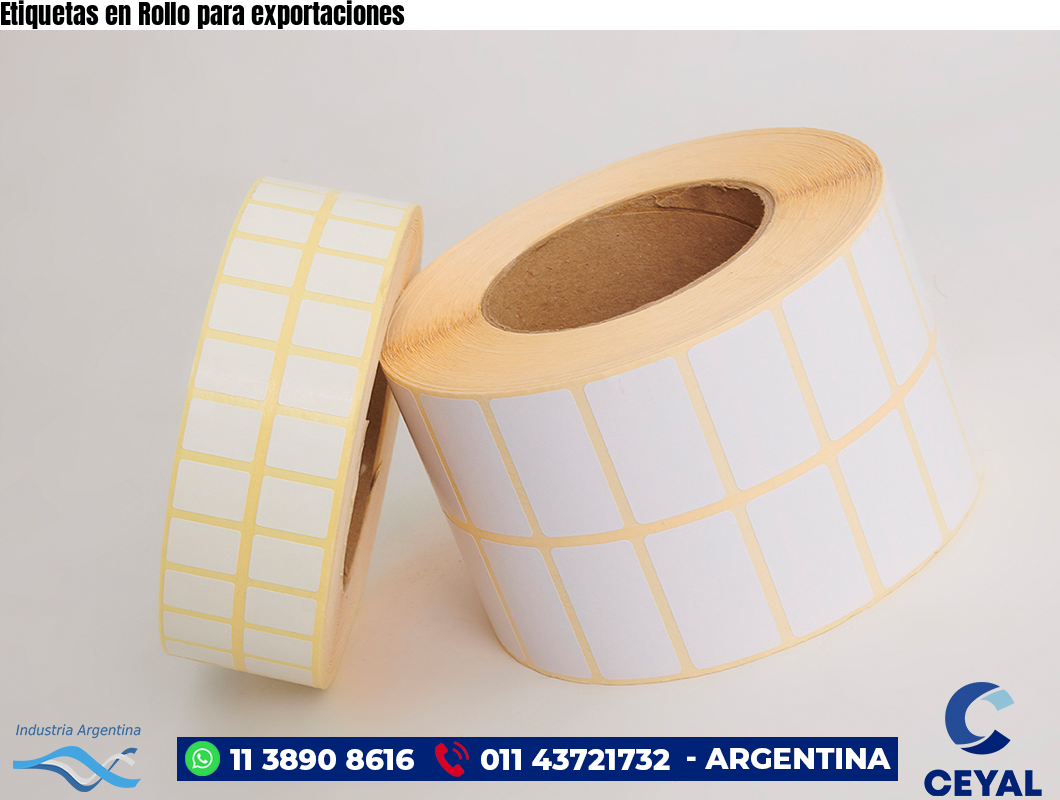 Etiquetas en Rollo para exportaciones