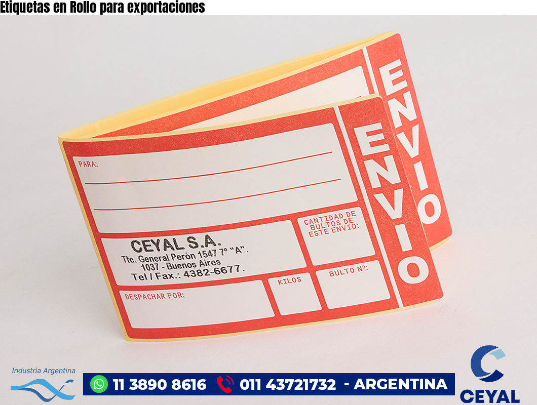 Etiquetas en Rollo para exportaciones