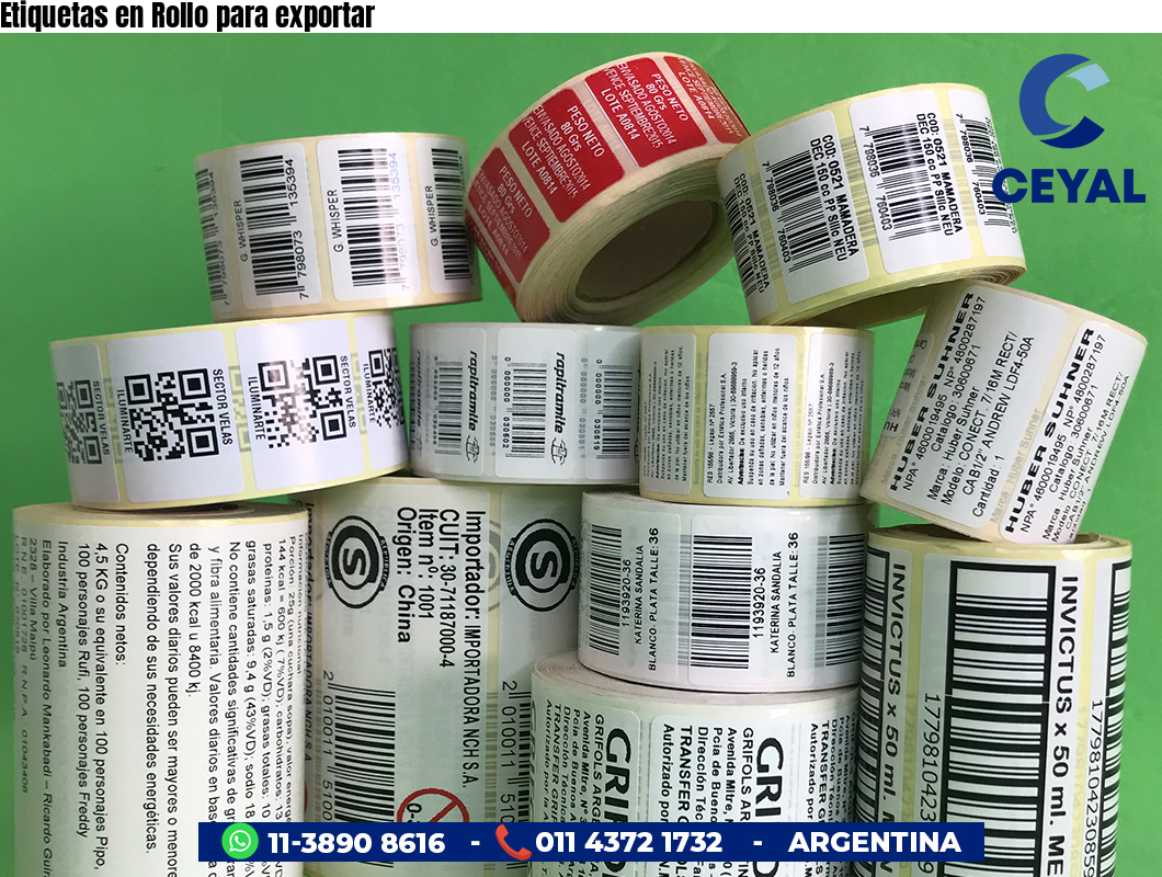 Etiquetas en Rollo para exportar