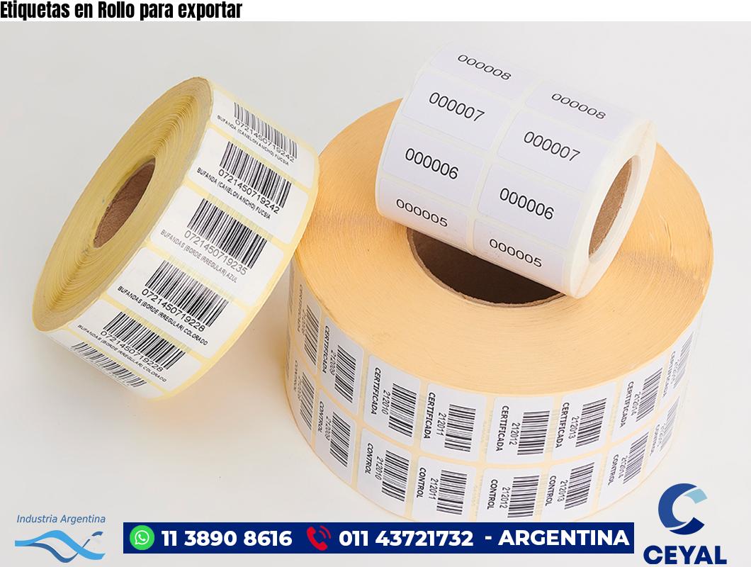 Etiquetas en Rollo para exportar