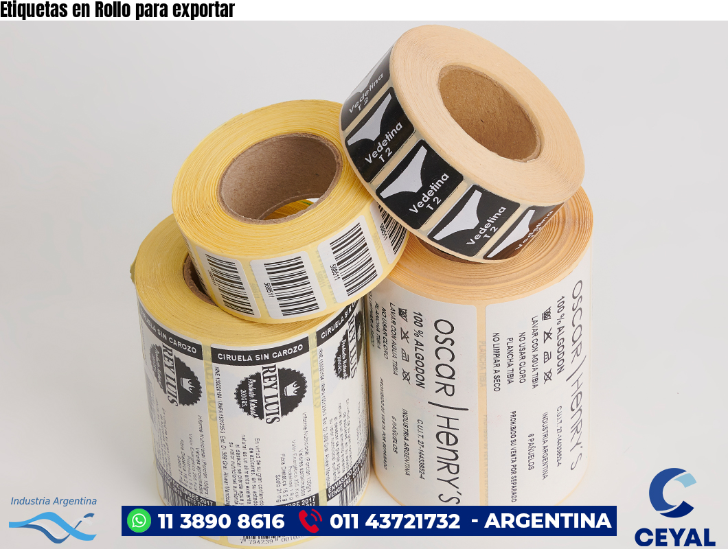 Etiquetas en Rollo para exportar