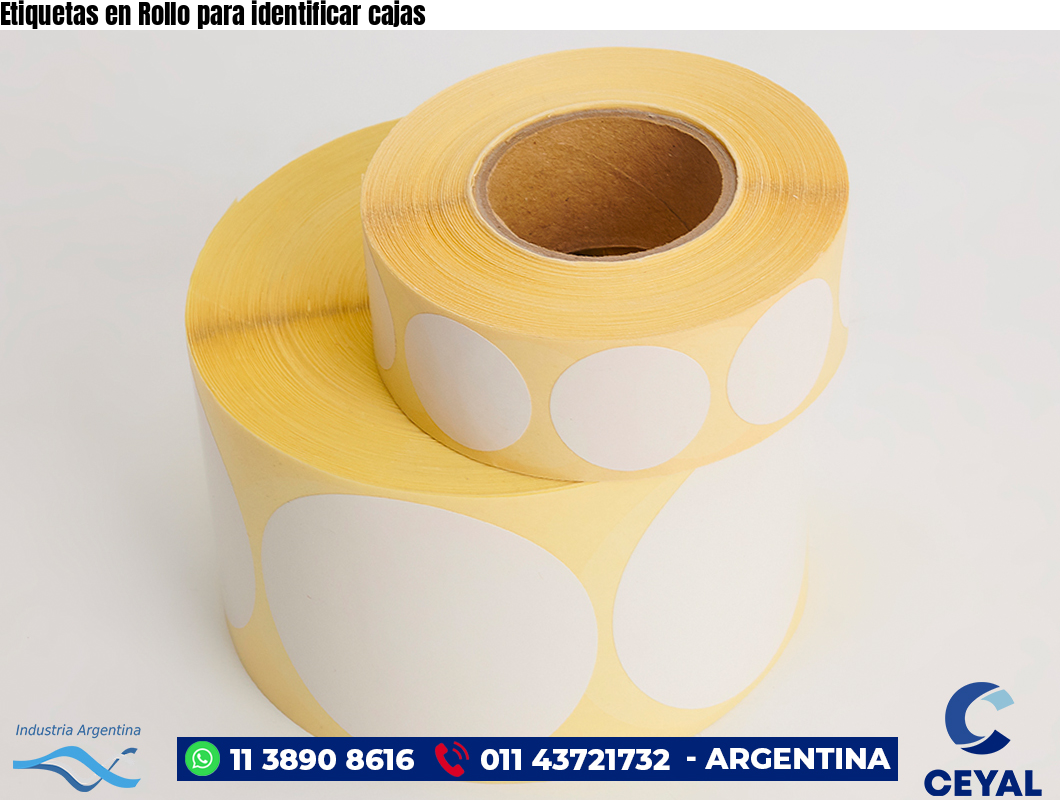 Etiquetas en Rollo para identificar cajas