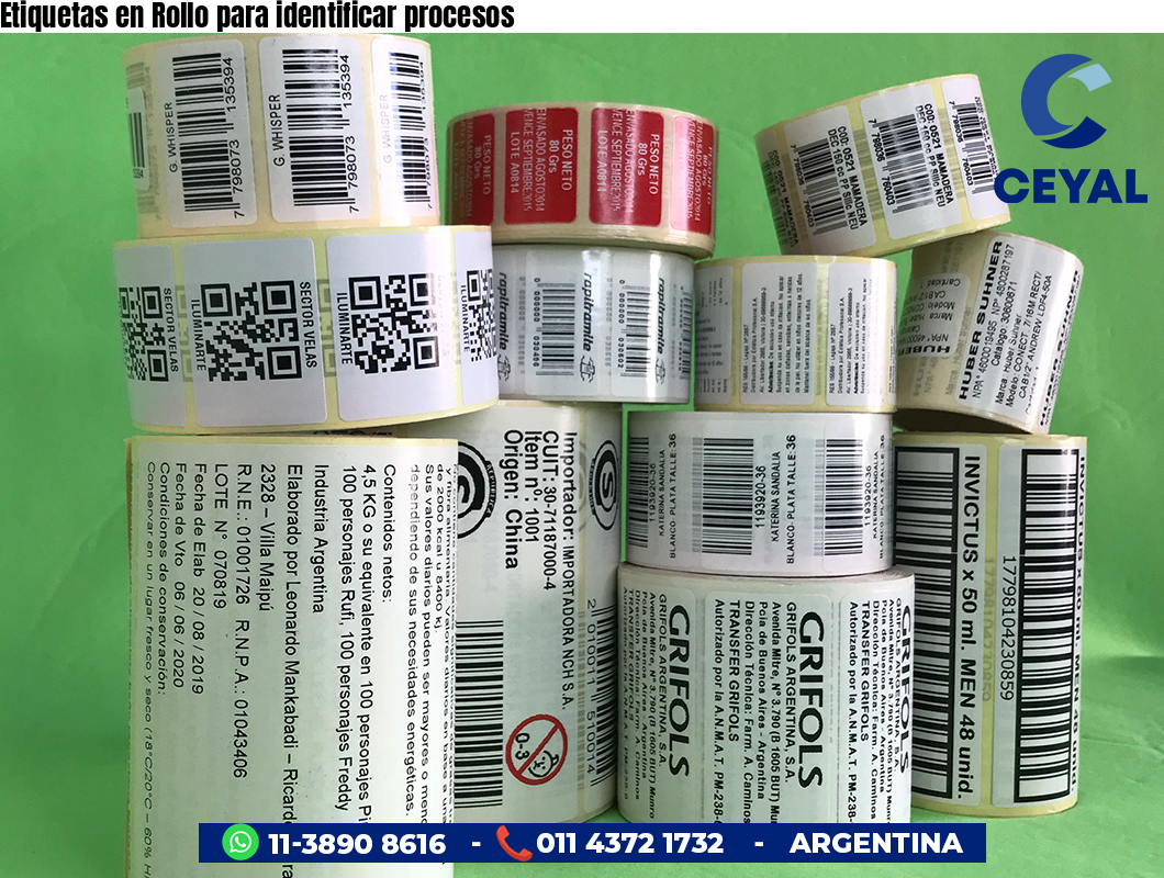 Etiquetas en Rollo para identificar procesos