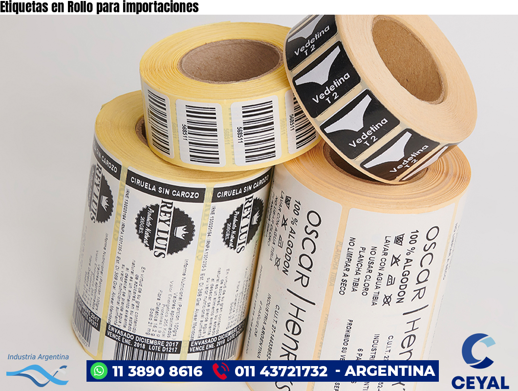 Etiquetas en Rollo para importaciones