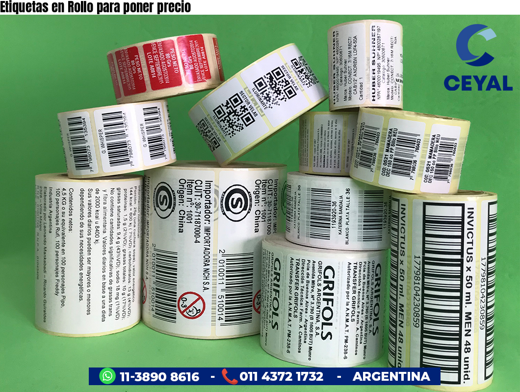 Etiquetas en Rollo para poner precio