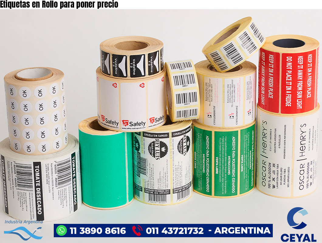 Etiquetas en Rollo para poner precio