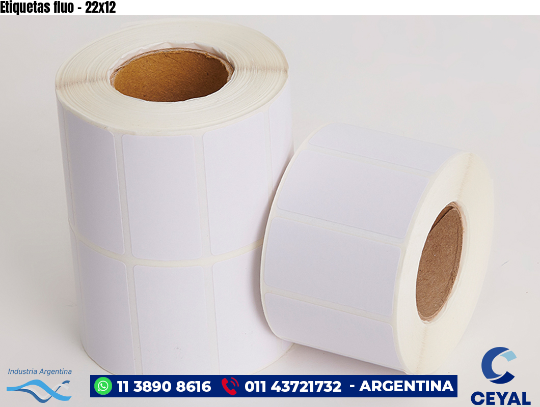 Etiquetas fluo - 22x12