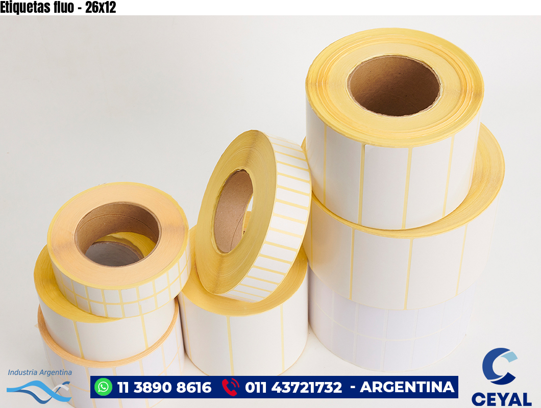 Etiquetas fluo - 26x12