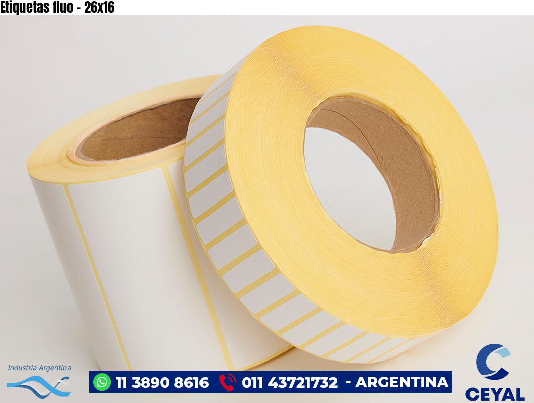 Etiquetas fluo - 26x16
