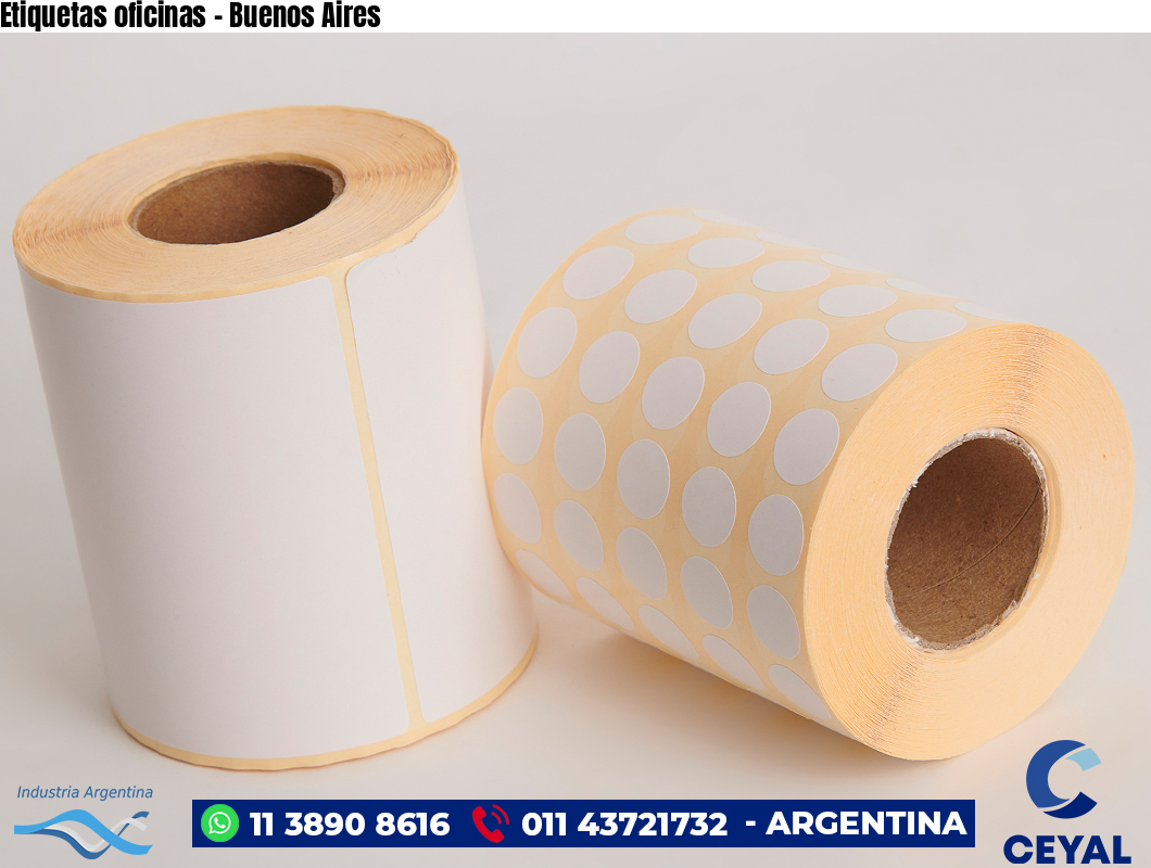 Etiquetas oficinas - Buenos Aires