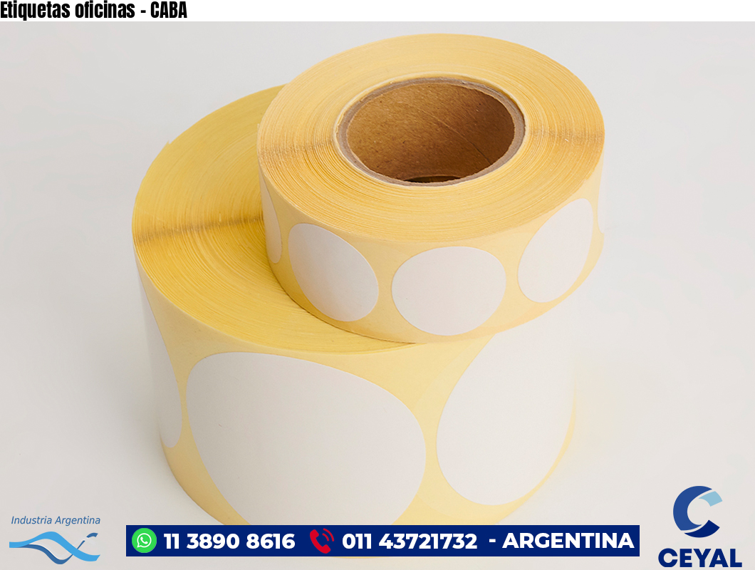 Etiquetas oficinas - CABA