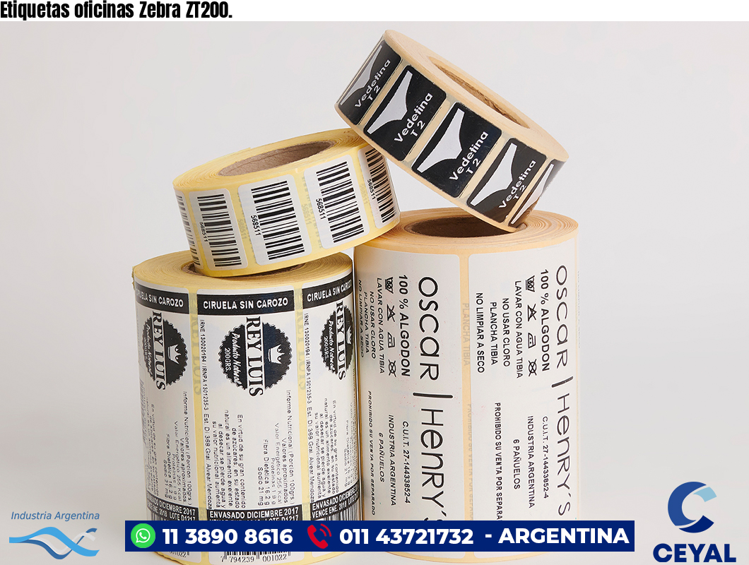 Etiquetas oficinas Zebra ZT200.