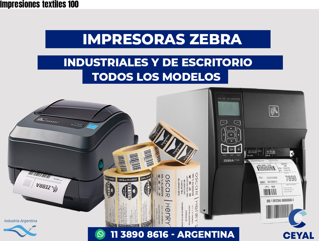 Impresiones textiles 100