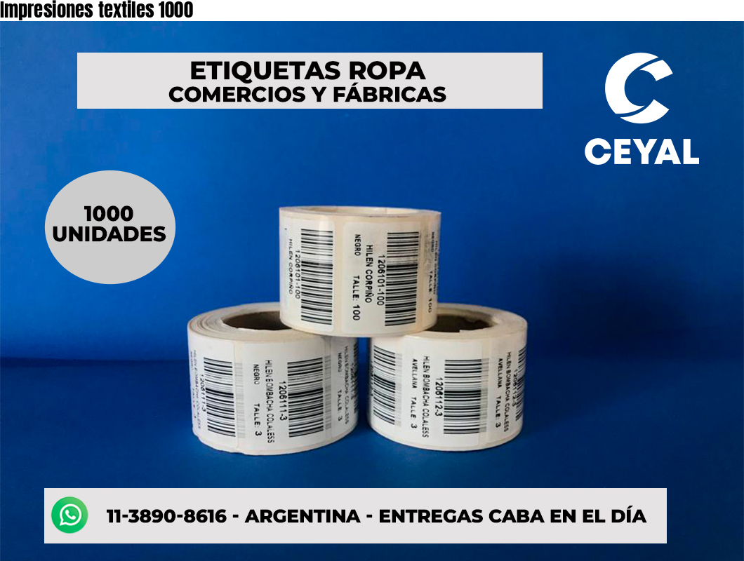 Impresiones textiles 1000