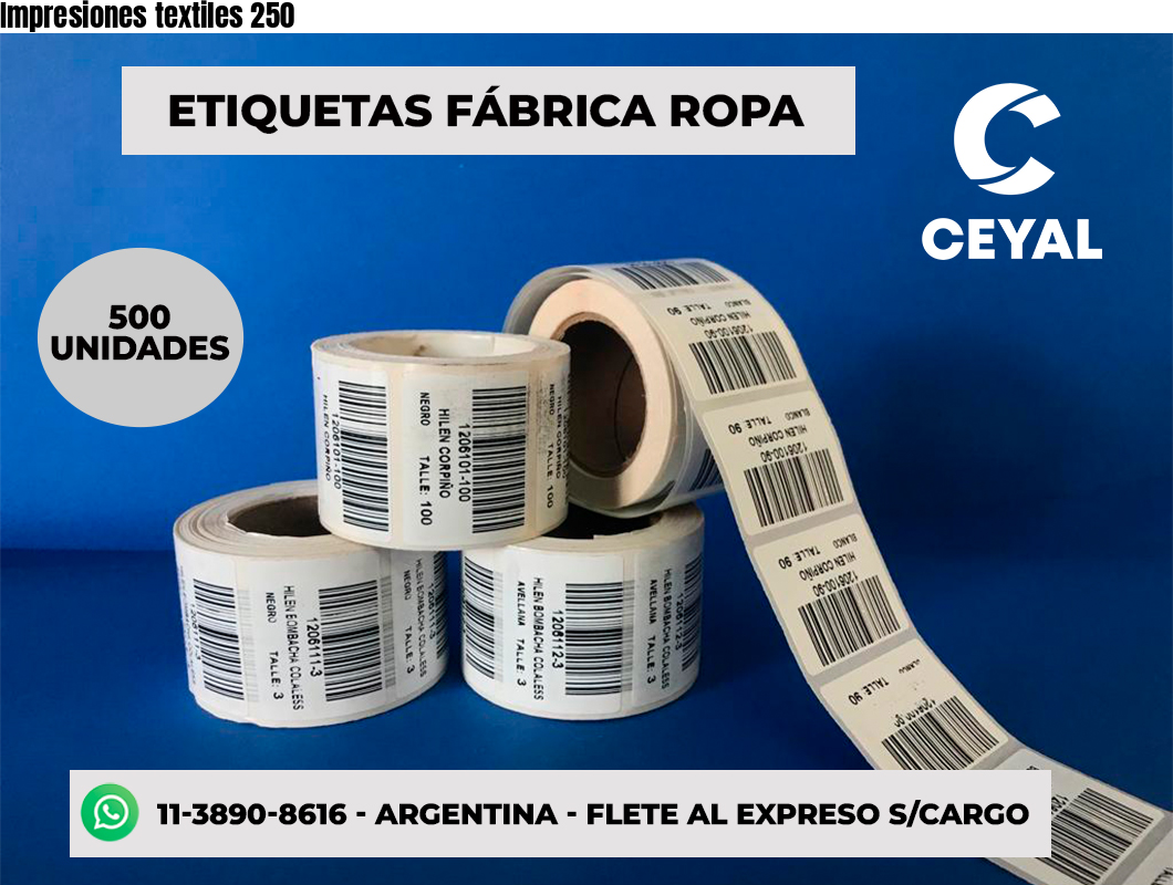 Impresiones textiles 250