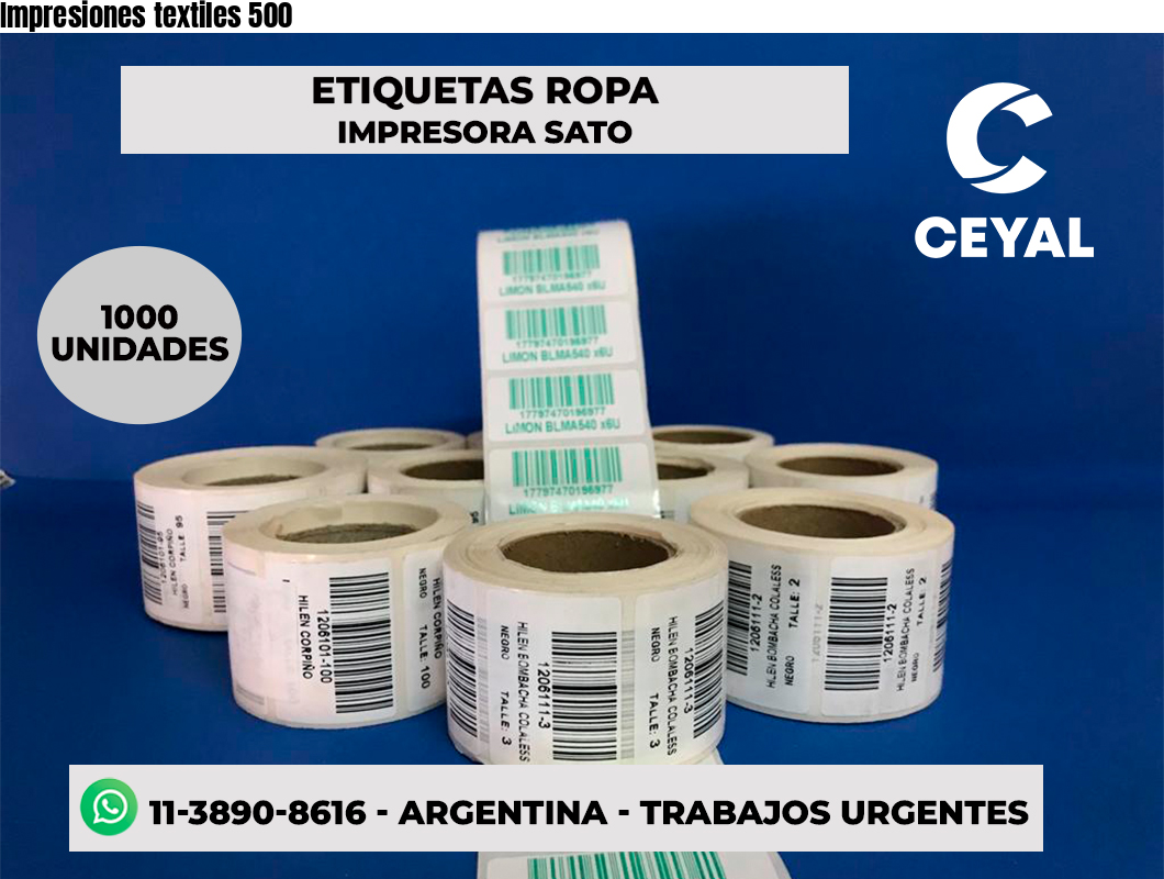 Impresiones textiles 500