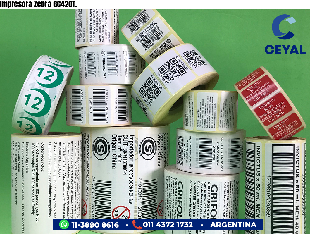 Impresora Zebra GC420T.