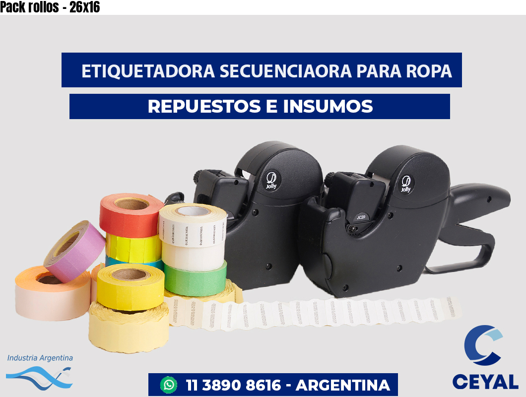 Pack rollos - 26x16