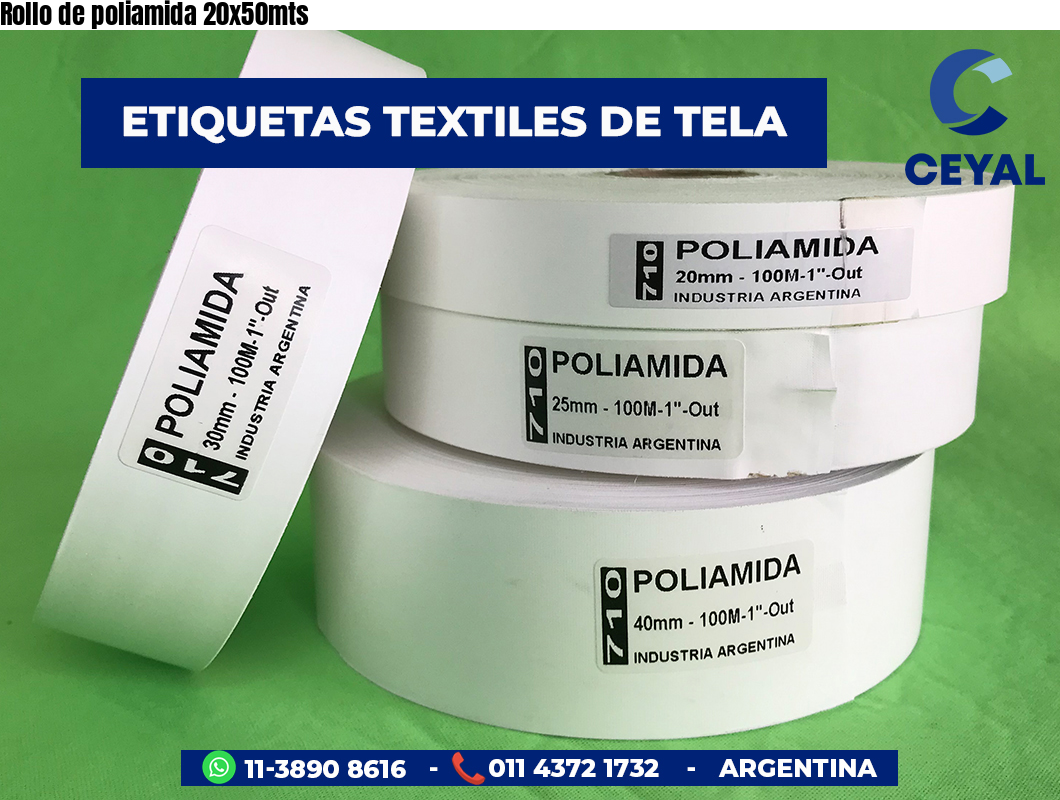 Rollo de poliamida 20x50mts