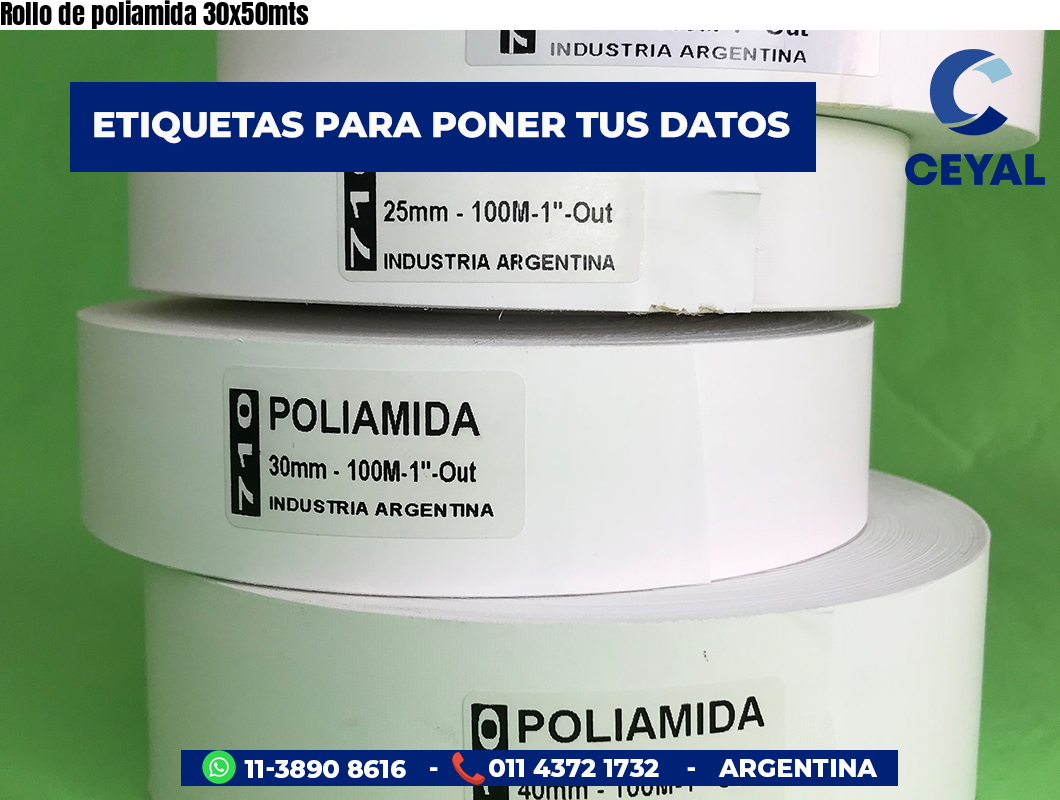 Rollo de poliamida 30x50mts