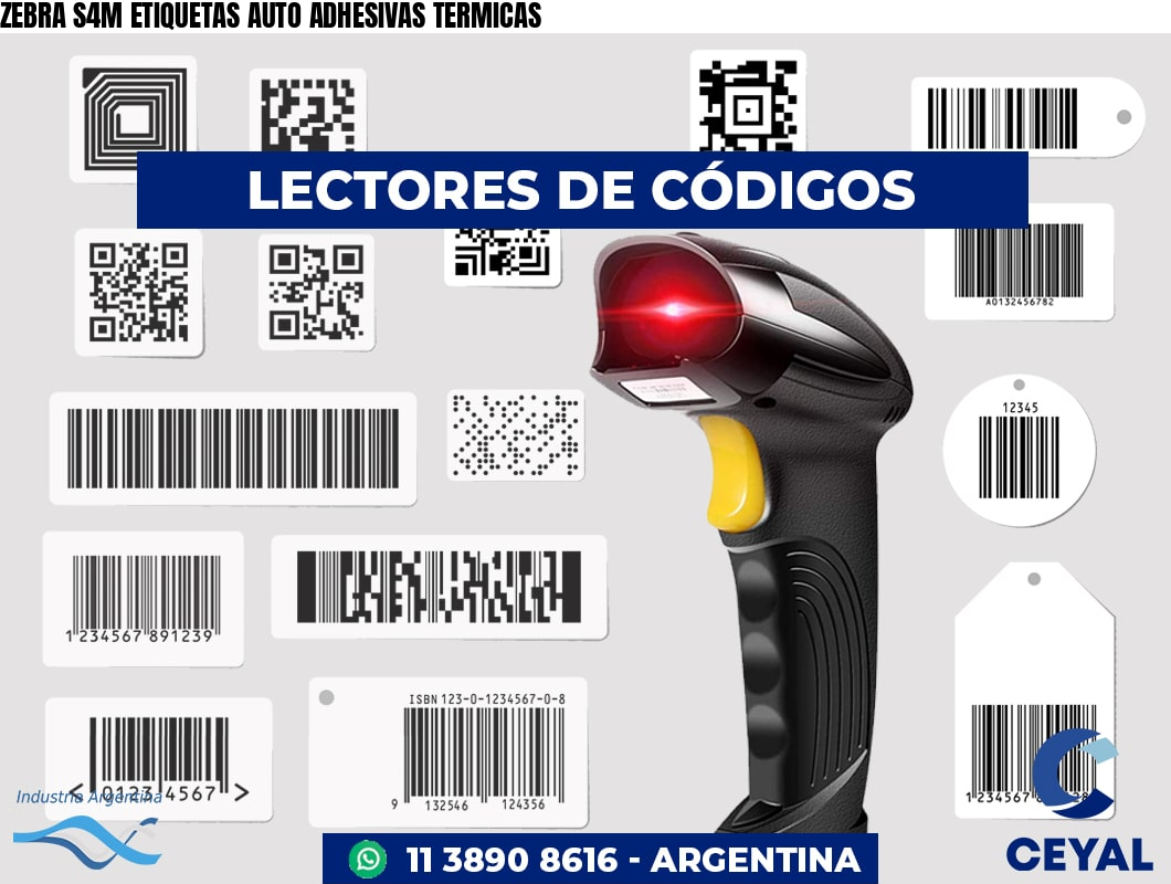 ZEBRA S4M ETIQUETAS AUTO ADHESIVAS TERMICAS