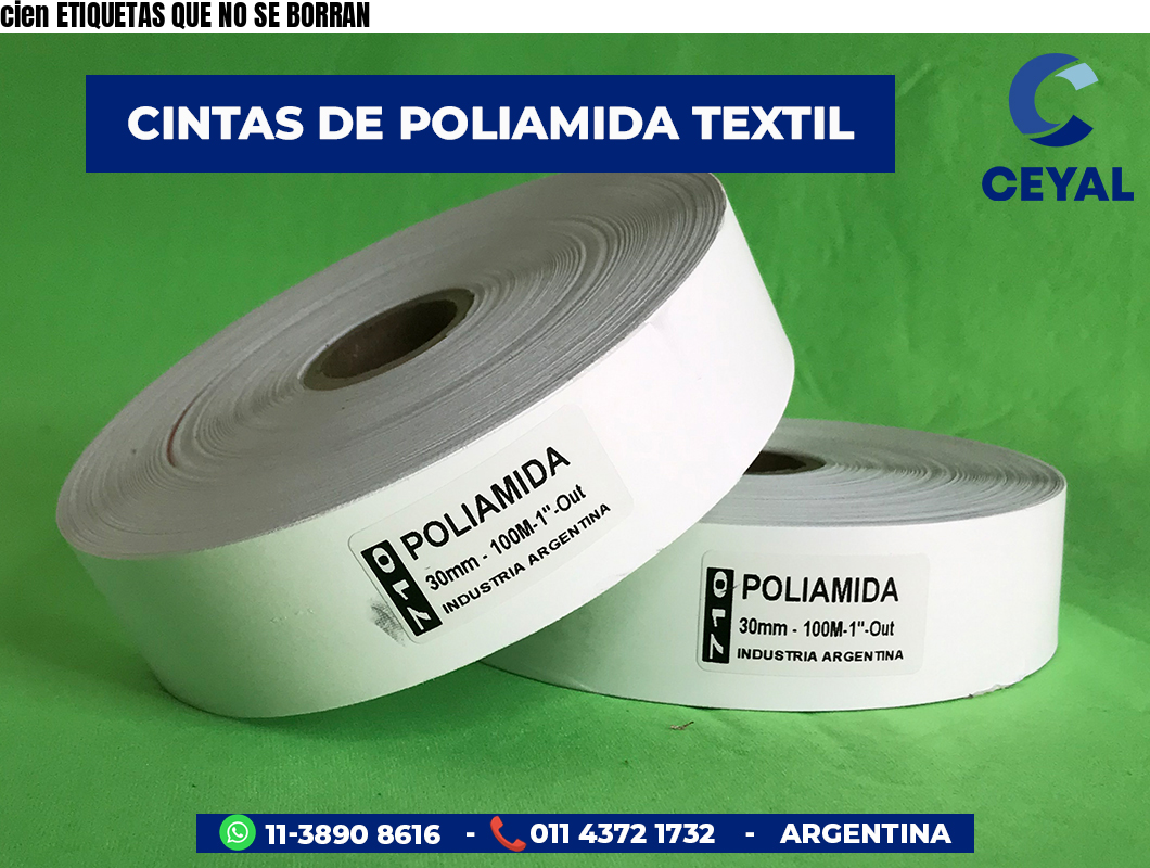 cien ETIQUETAS QUE NO SE BORRAN