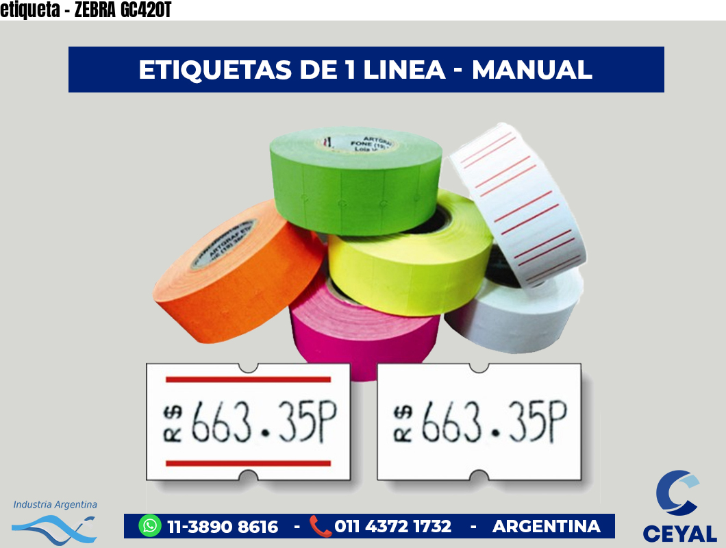 etiqueta - ZEBRA GC420T
