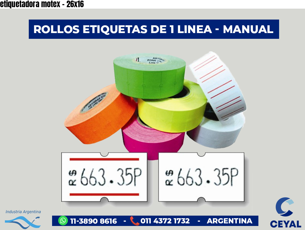 etiquetadora motex - 26x16