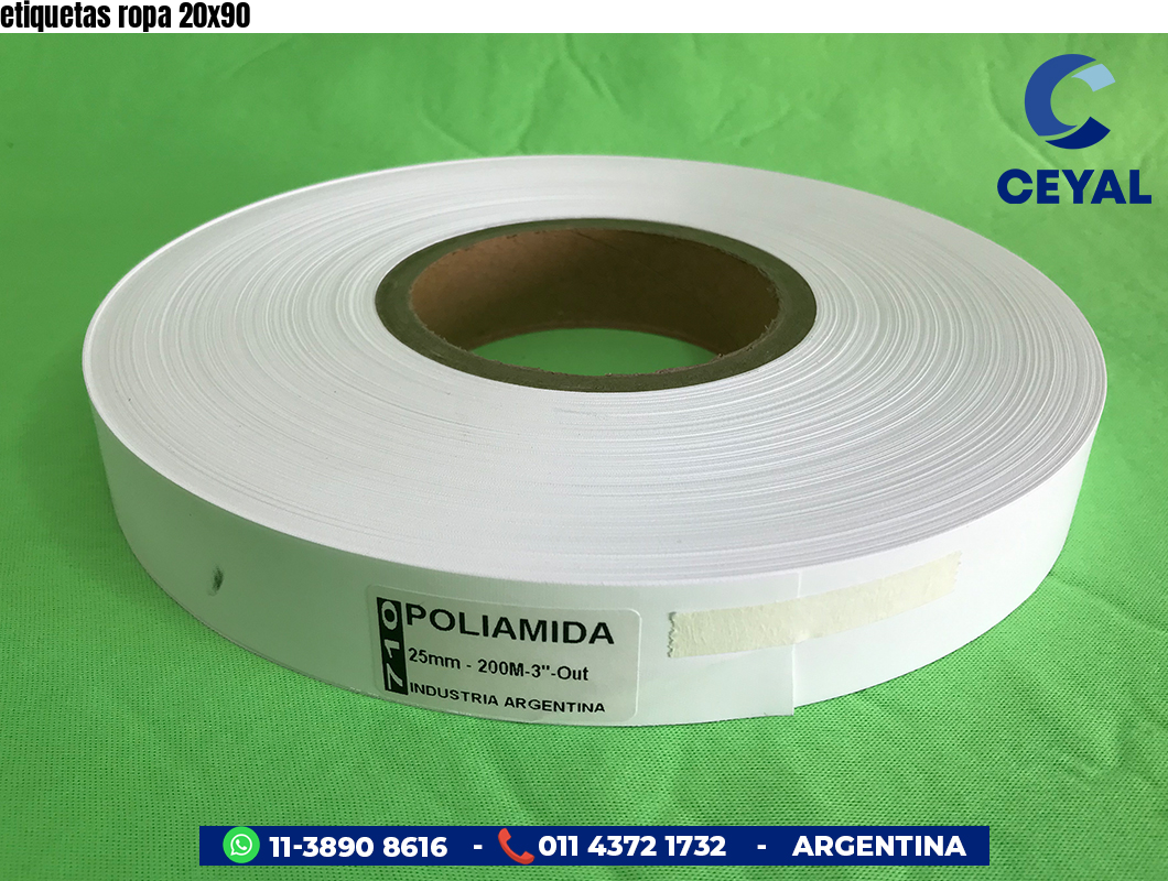 etiquetas ropa 20x90