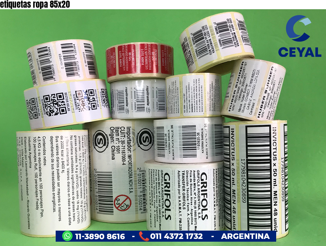 etiquetas ropa 85x20