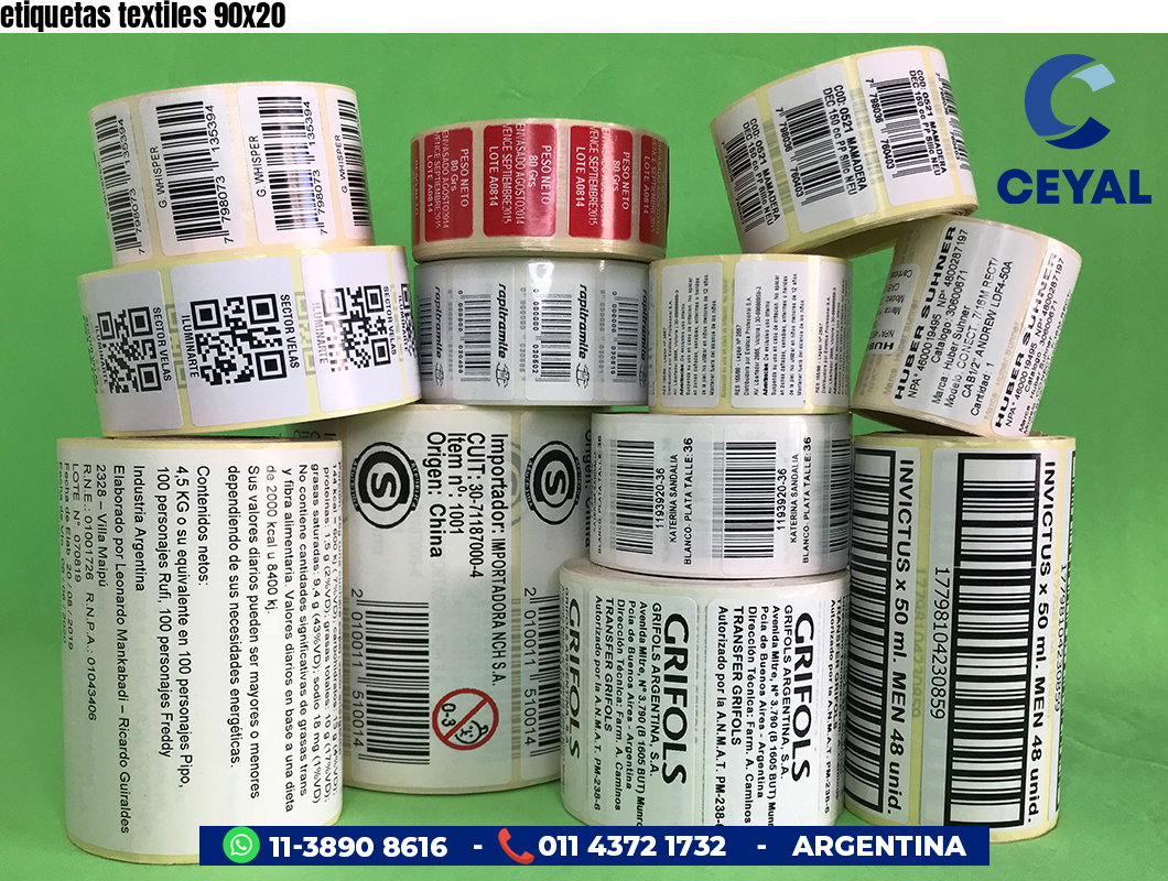 etiquetas textiles 90x20