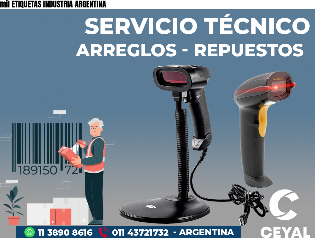 mil ETIQUETAS INDUSTRIA ARGENTINA