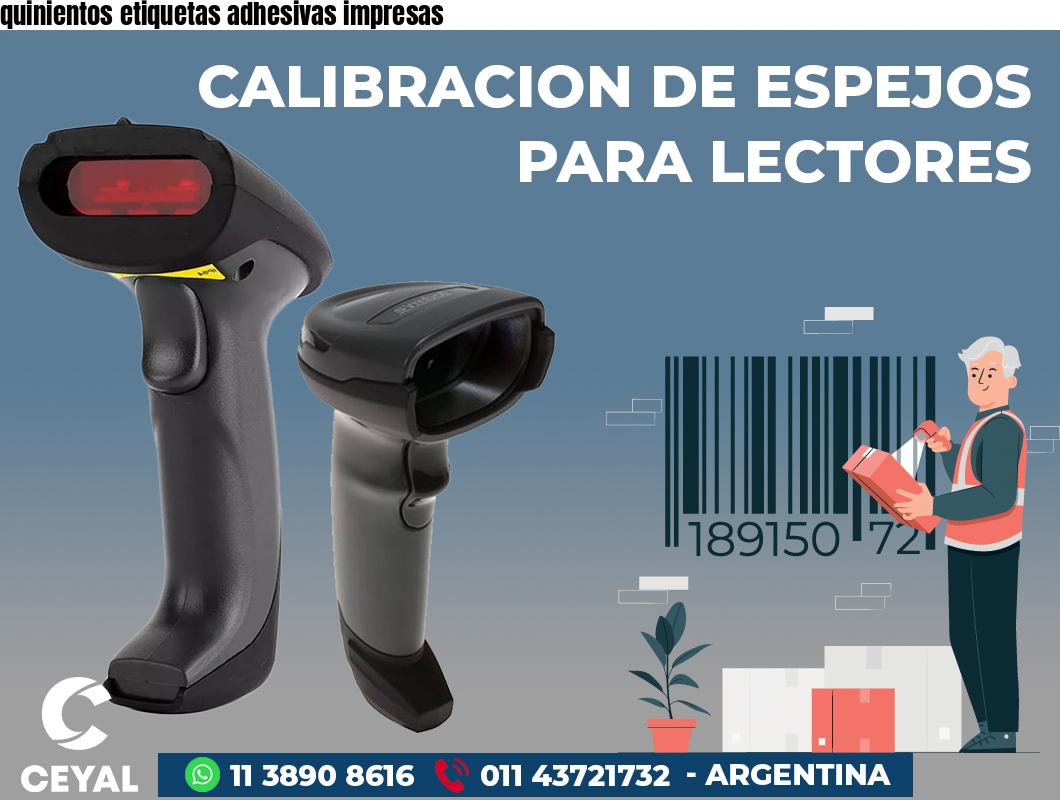 quinientos etiquetas adhesivas impresas
