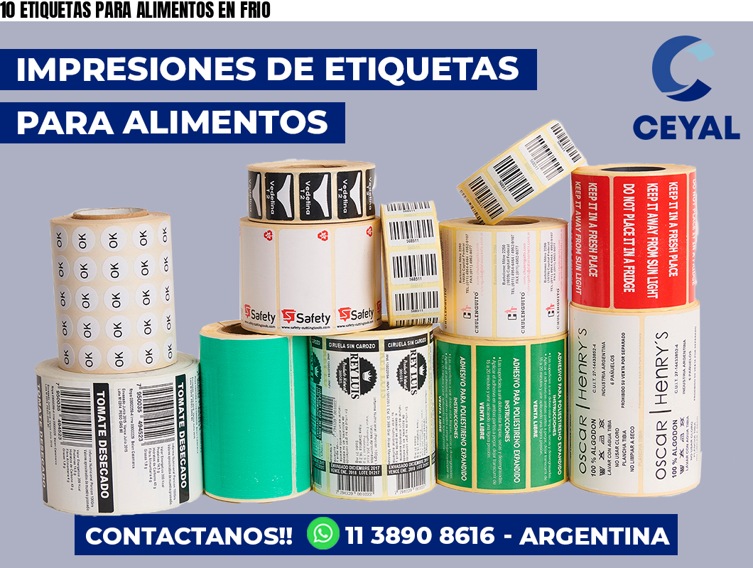 10 ETIQUETAS PARA ALIMENTOS EN FRIO