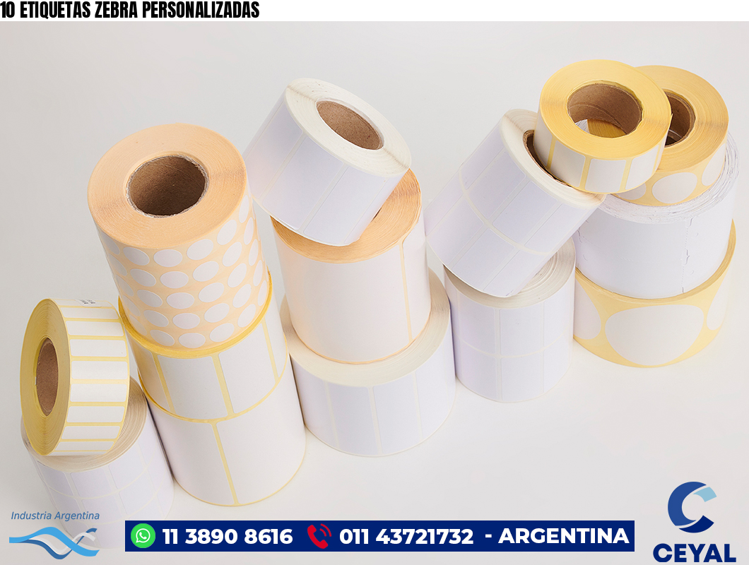 10 ETIQUETAS ZEBRA PERSONALIZADAS