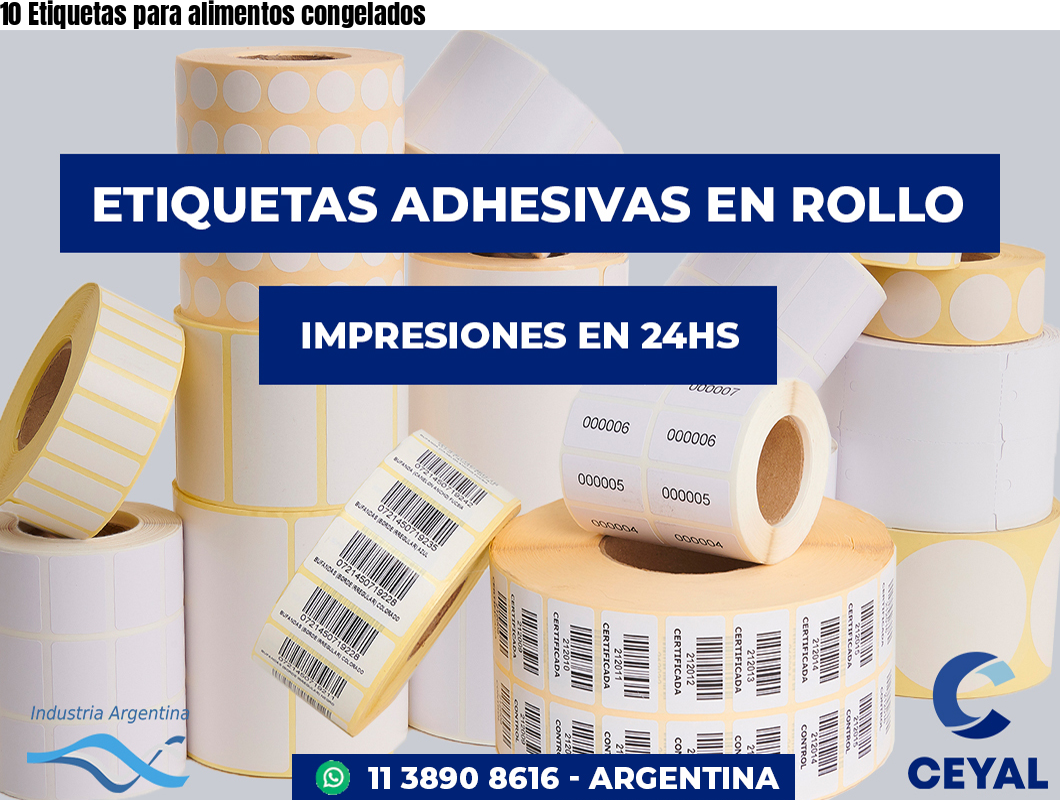 10 Etiquetas para alimentos congelados