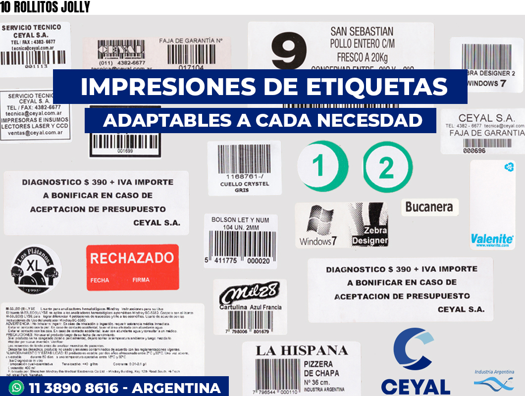10 ROLLITOS JOLLY