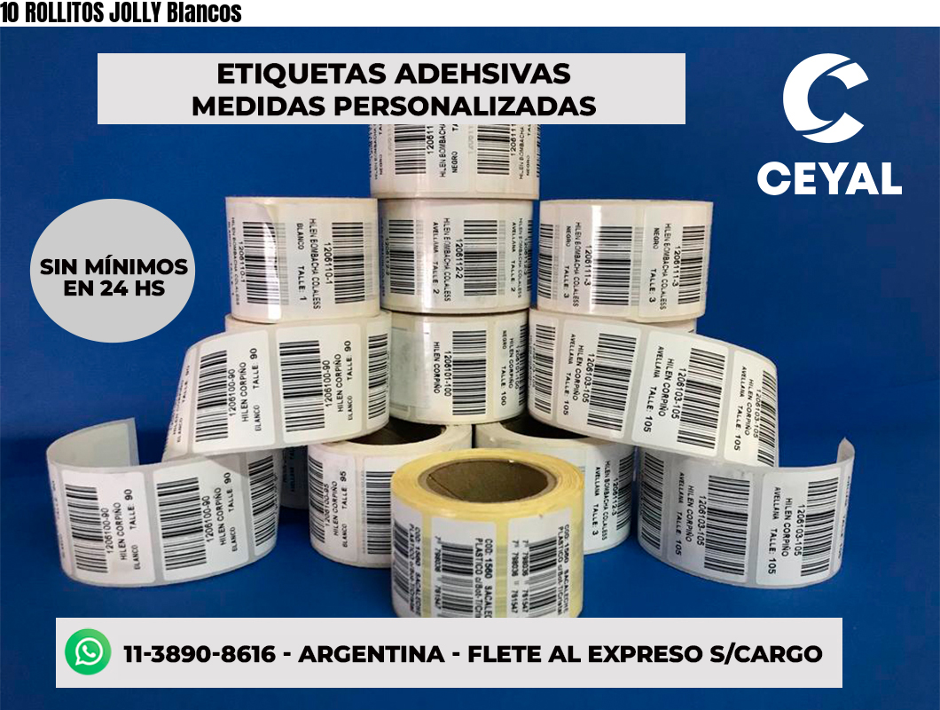 10 ROLLITOS JOLLY Blancos