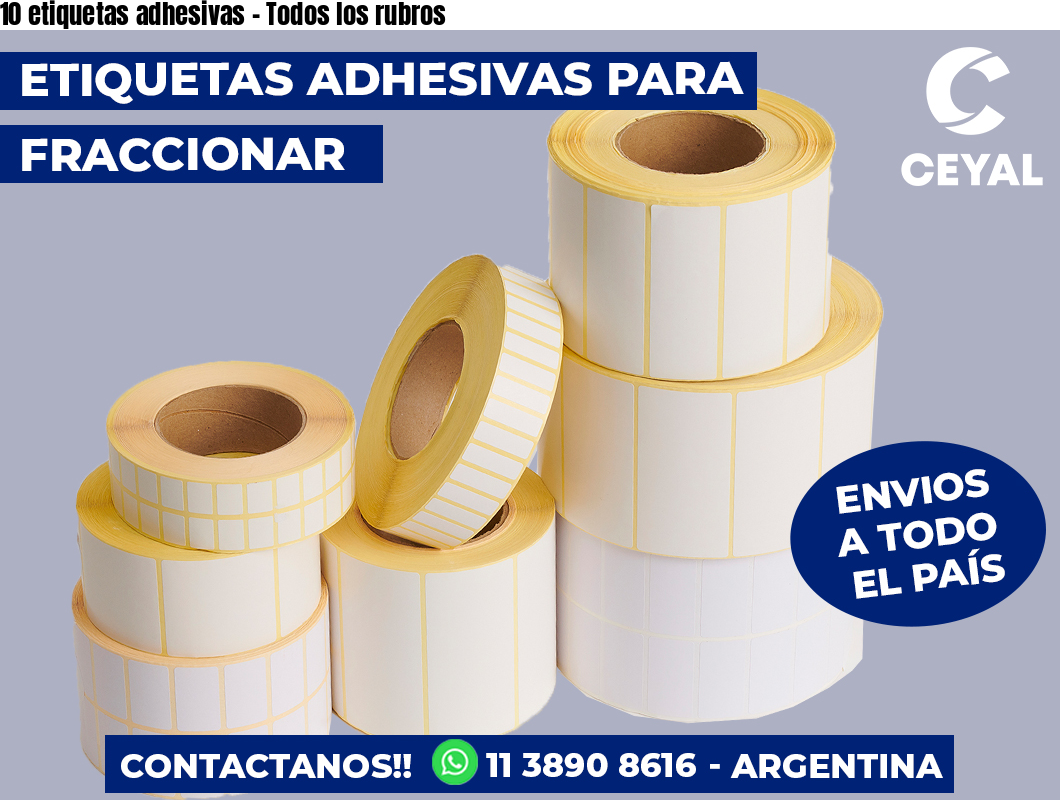 10 etiquetas adhesivas – Todos los rubros