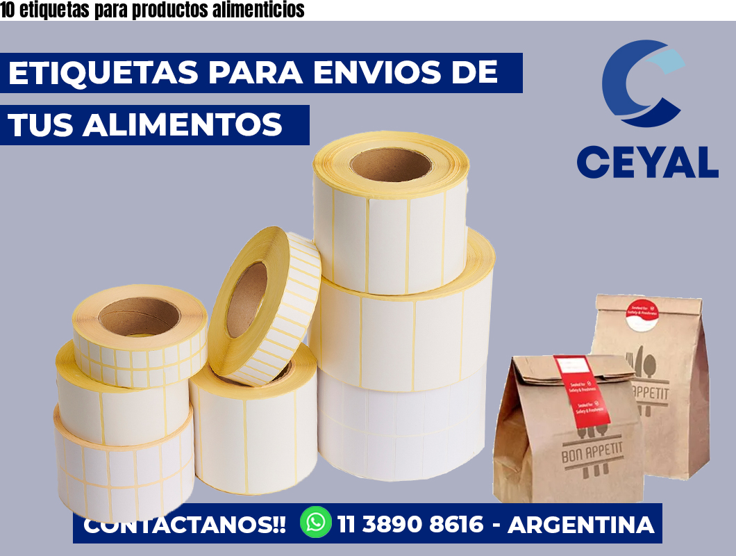 10 etiquetas para productos alimenticios