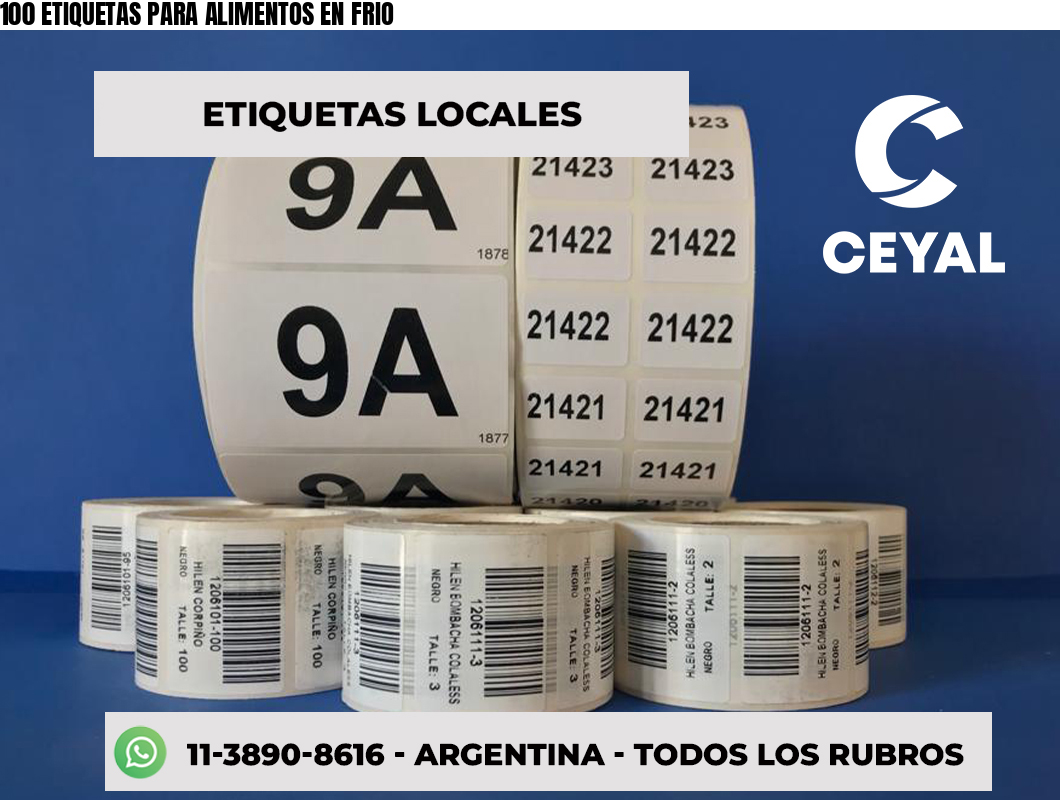 100 ETIQUETAS PARA ALIMENTOS EN FRIO